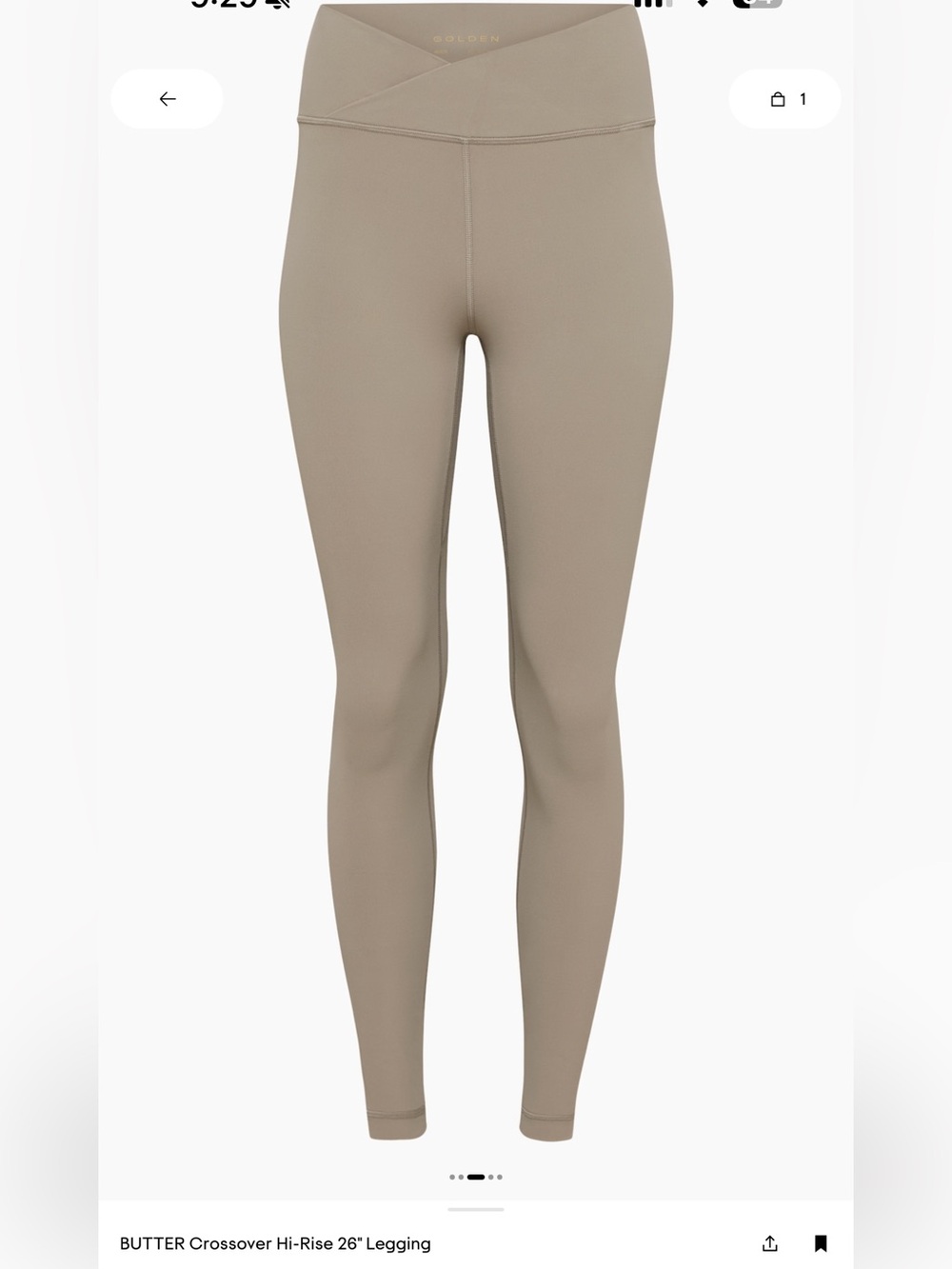 Aritzia Butter Crossover Hi-Rise Leggings - Modern Taupe